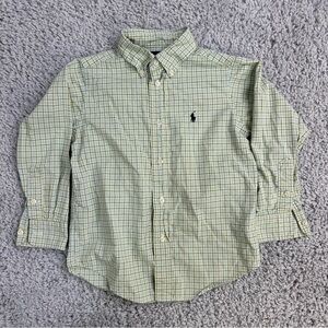 Ralph Lauren Shirt Boys 4T Button Up Classic Plaid Casual Pictures Church Party